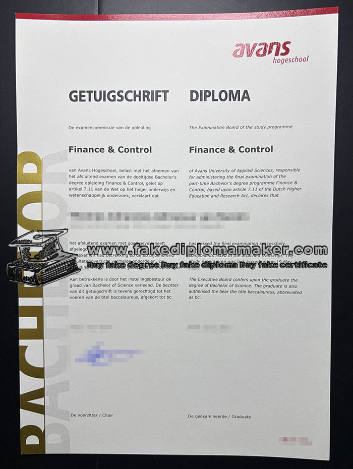 purchase realistic Avans Hogeschool degree