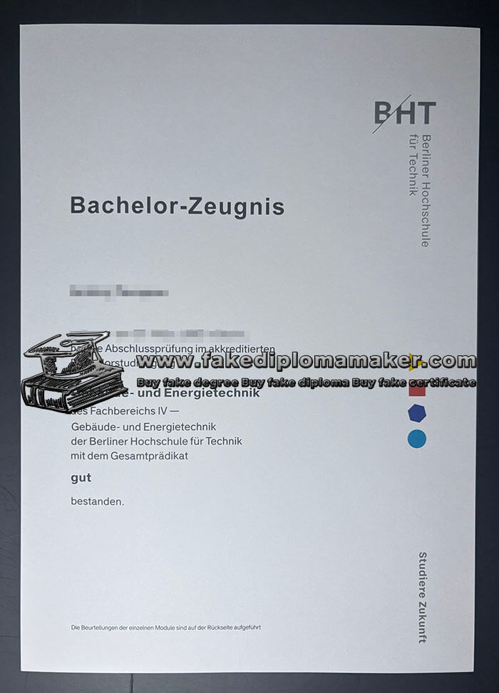 purchase realistic Berliner Hochschule für Technik diploma