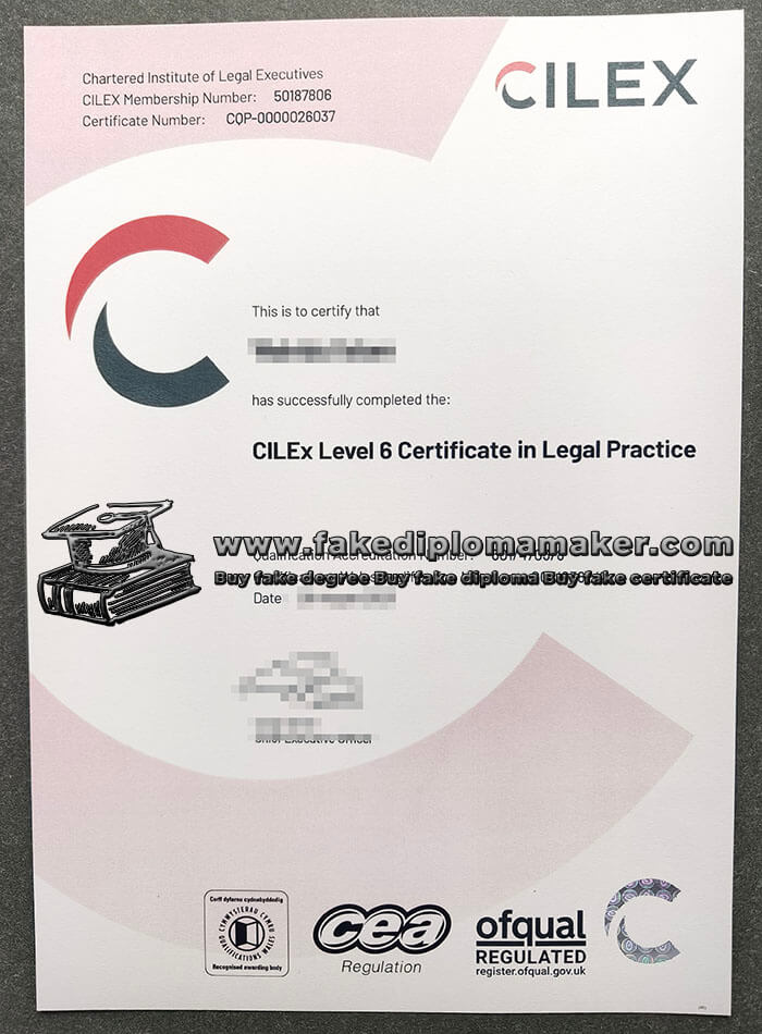 purchase realistic CILEx Qualification certificate