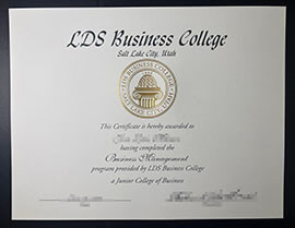 purchase realistic LDS Business College certificate