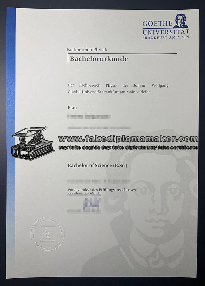 purchase realistic Goethe Universitat diploma