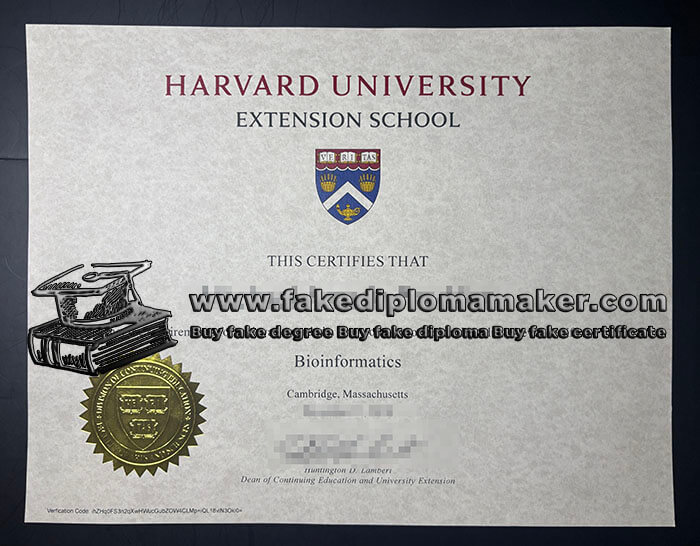 purchase realistic Harvard University Extension School certificate