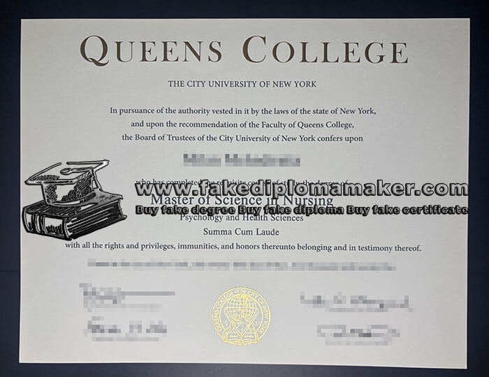 purchase realistic Queens College diploma