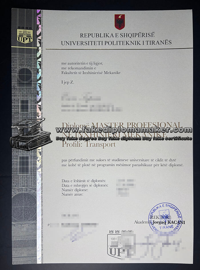 purchase realistic Universiteti Politeknik I Tiranes diploma