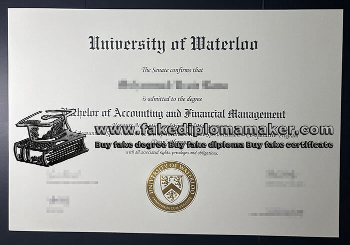 purchase realistic University of Waterloo diploma