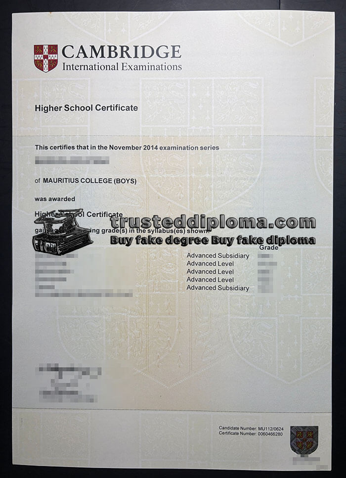 purchase realistic Cambridge Higher School certificate