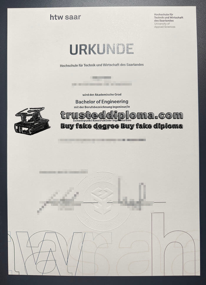 purchase realistic Htw Saar urkunde