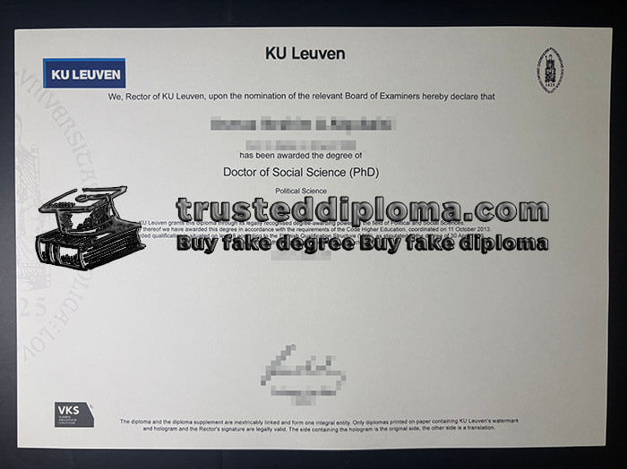 purchase realistic KU Leuven diploma