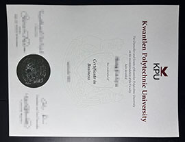 purchase realistic Kwantlen Polytechnic University certificate