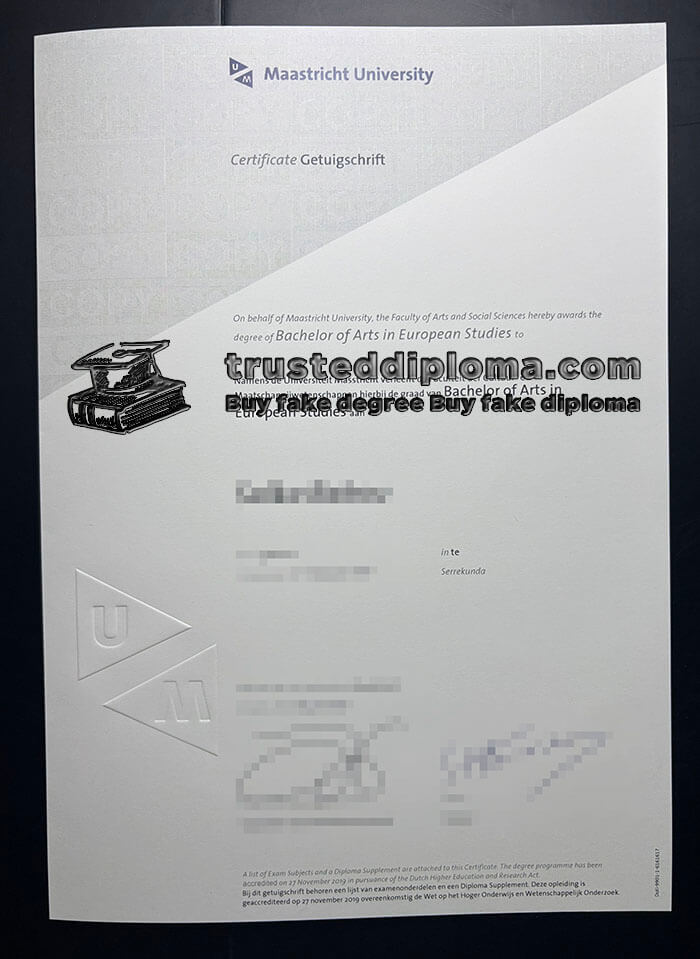 purchase realistic Maastricht University diploma