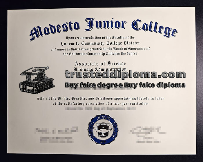 purchase realistic Modesto Junior College diploma