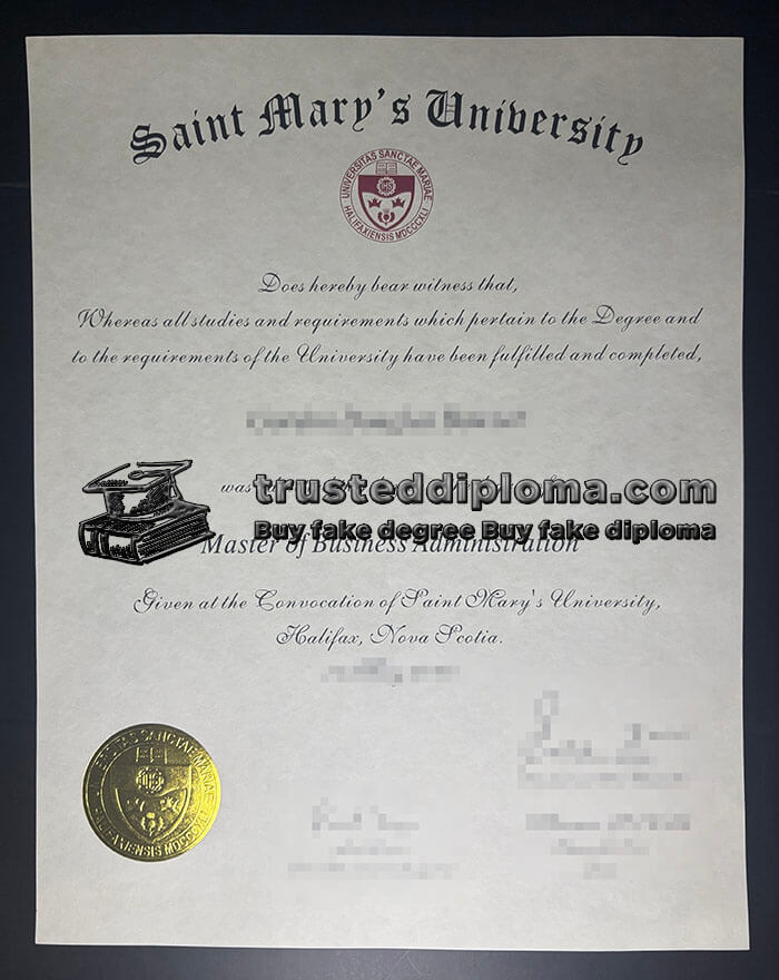 purchase realistic Saint Mary's University diploma