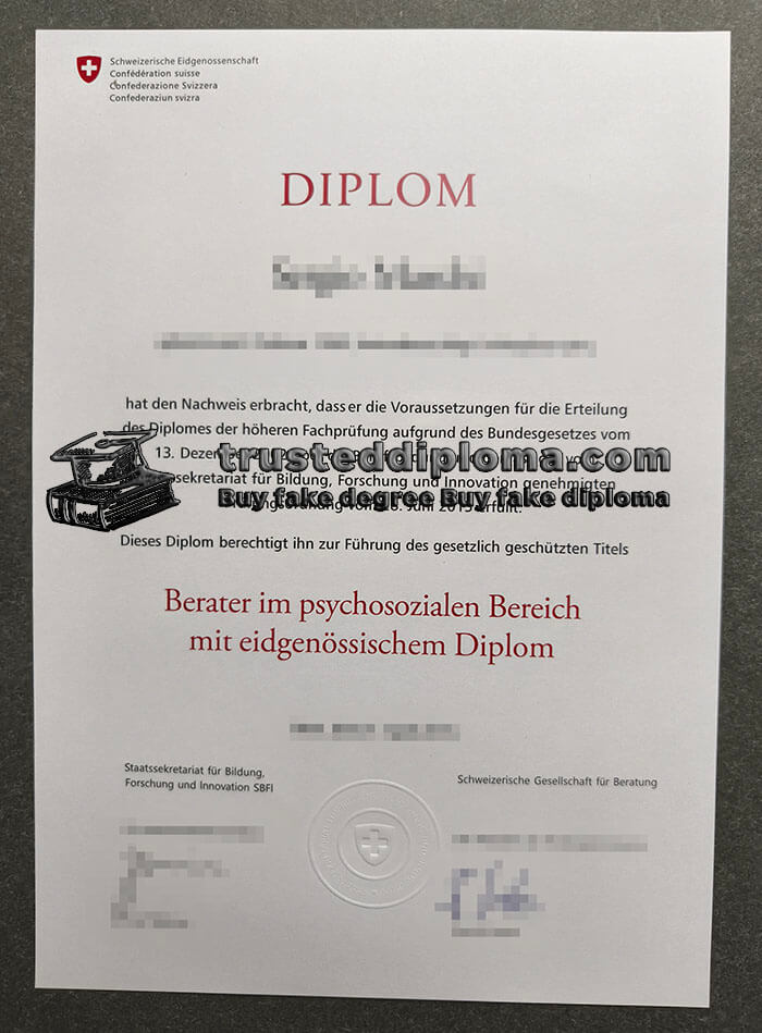 purchase realistic Schweizer Bundes Diplom