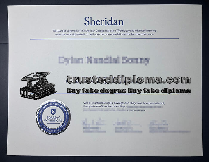purchase realistic Sheridan College diploma