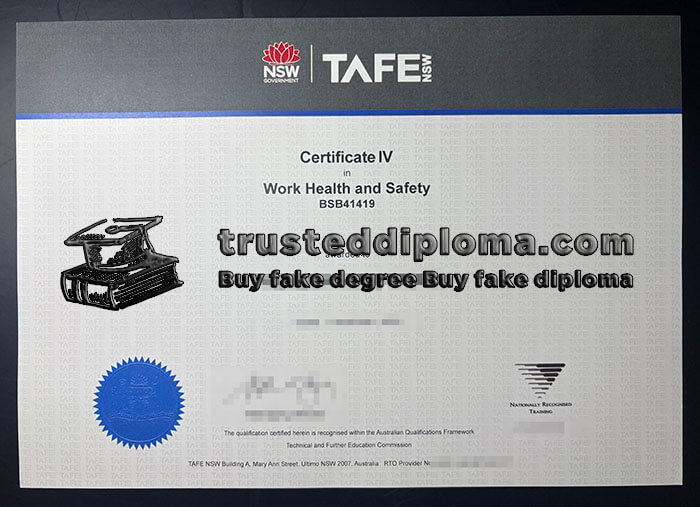 purchase realistic TAFE NSW certificate