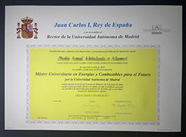 purchase realistic Universidad Autonoma de Madrid diploma