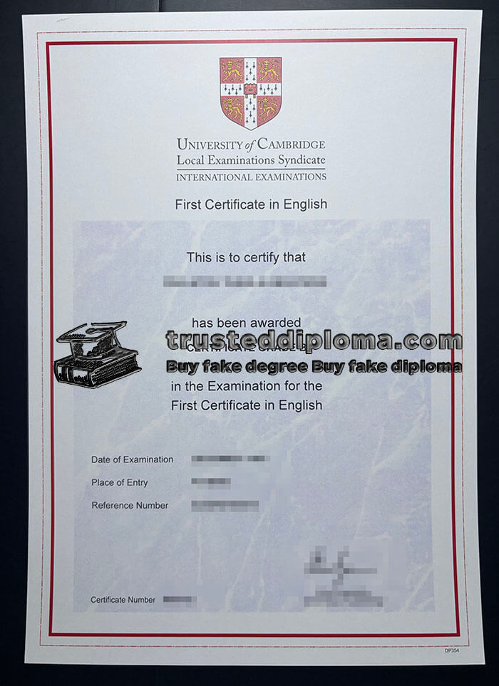 purchase realistic University of Cambridge Local Examinations Syndicate certificate