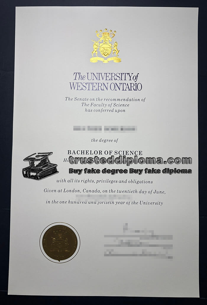 purchase realistic University of Western Ontario diploma