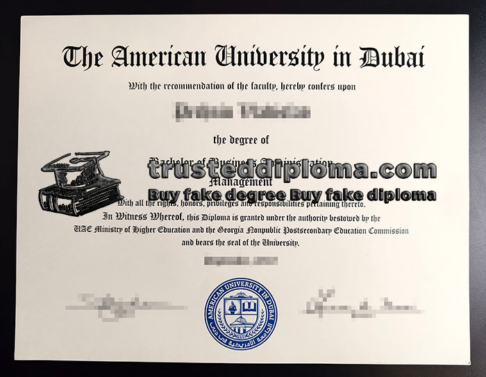 purchase realistic American University in Dubai diploma