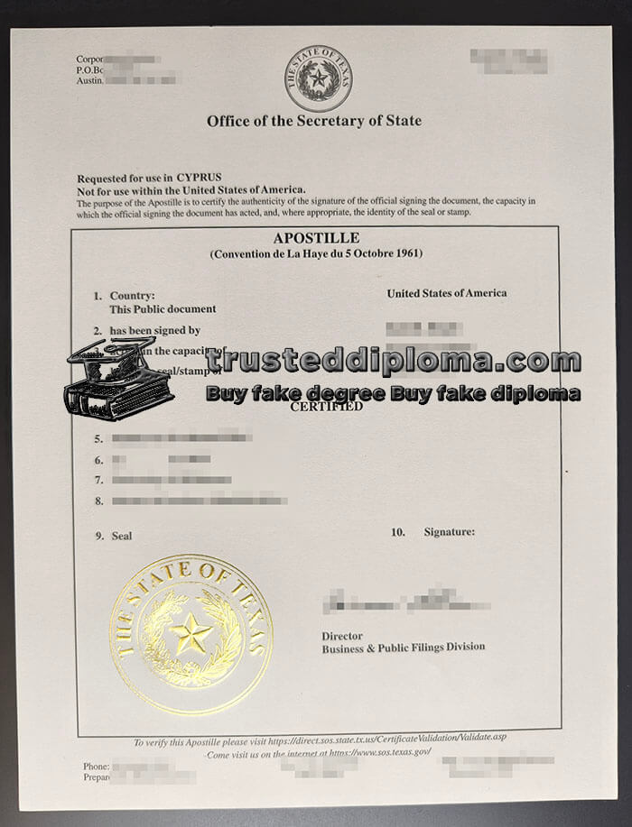 purchase realistic Apostille certificate