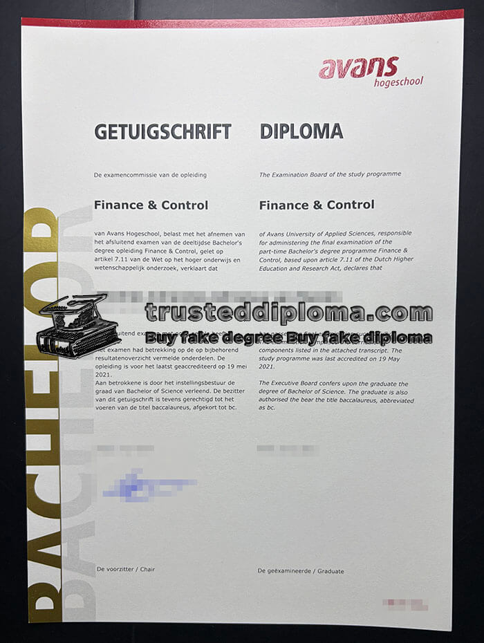 purchase realistic Avans Hogeschool diploma