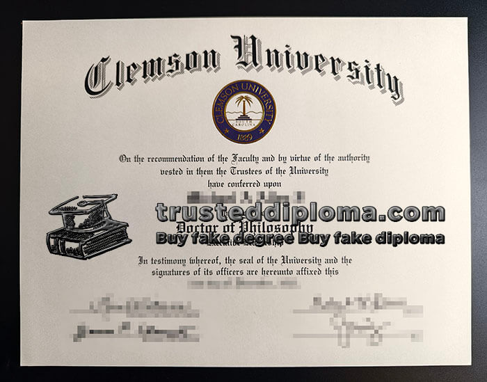purchase realistic Clemson University diploma
