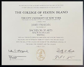 purchase realistic College of Staten Island degree