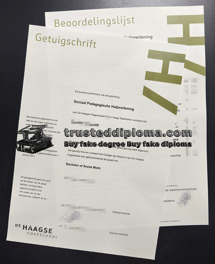 purchase realistic De Haagse Hogeschool diploma