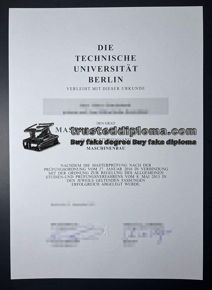purchase realistic Die Technische Universität Berlin diploma