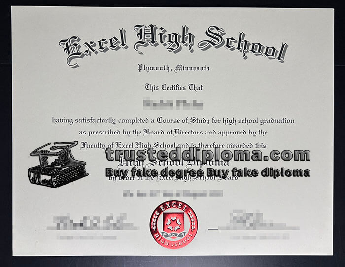 purchase realistic Excel High School diploma