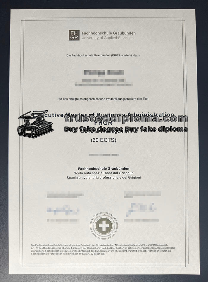 purchase realistic Fachhochschule Graubünden diploma