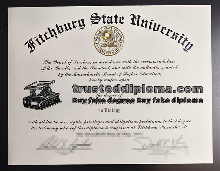 purchase realistic Fitchburg State University diploma