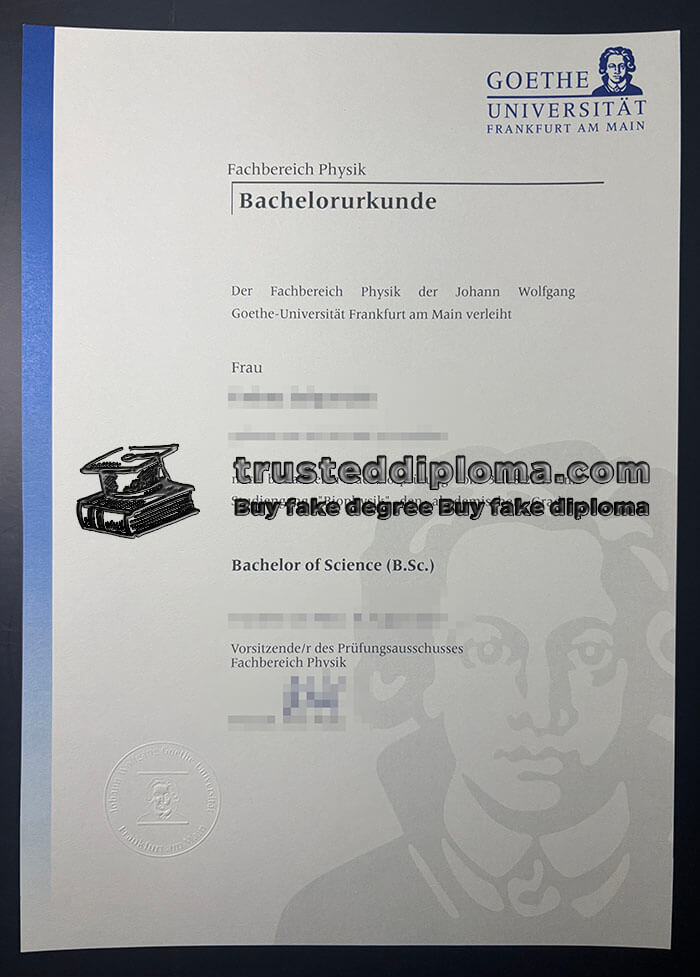 purchase realistic Goethe Universität diploma