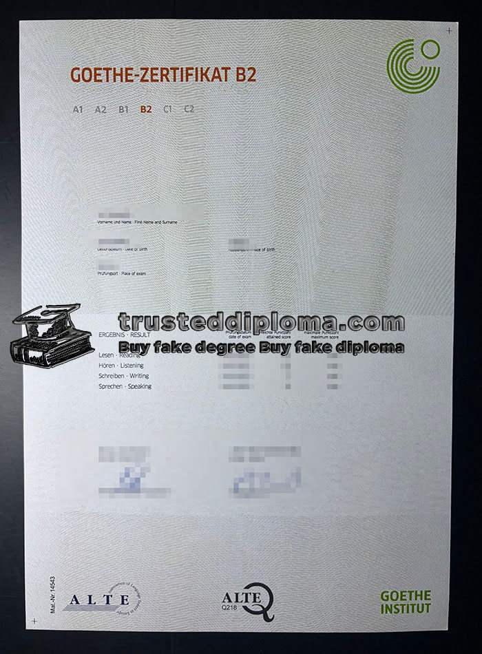 purchase realistic Goethe-Zertifikat B2