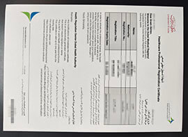 purchase realistic Government of Dubai Healthcare Professional Registration Certificate