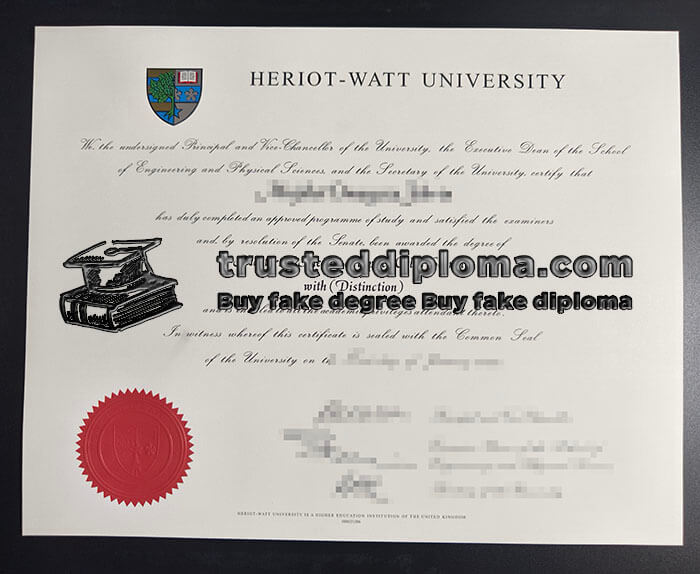 purchase realistic Heriot Watt University diploma