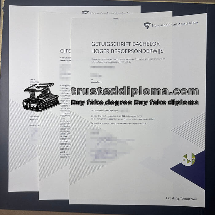 purchase realistic Hogeschool Van Amsterdam diploma