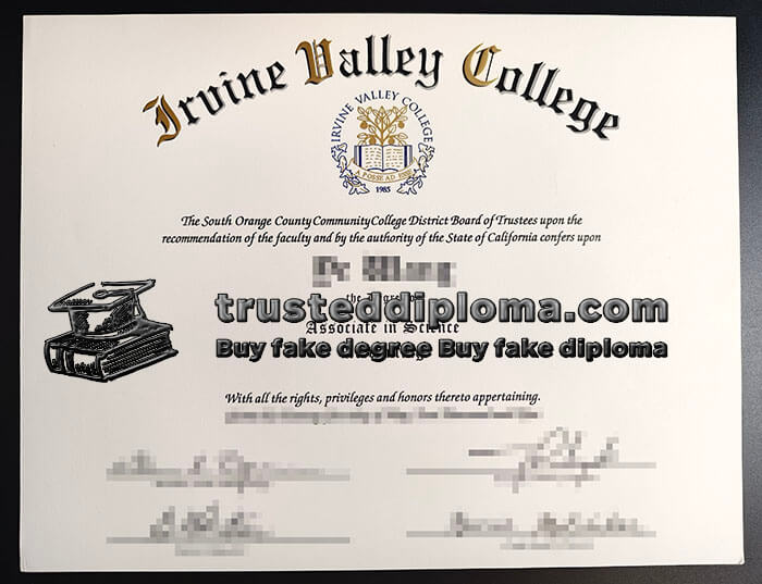 purchase realistic Irvine Valley College diploma