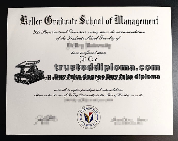 purchase realistic Keller Graduate School of Management diploma