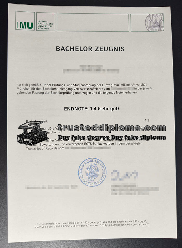 purchase realistic Ludwig Maximilians Universität Zeugnis