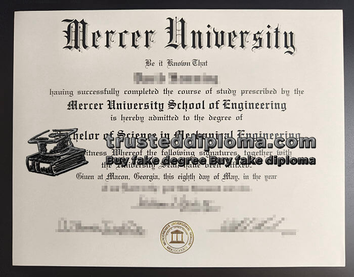 purchase realistic Mercer University diploma