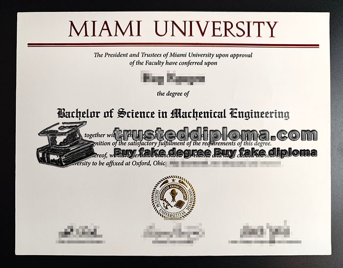 purchase reallistic Miami University diploma