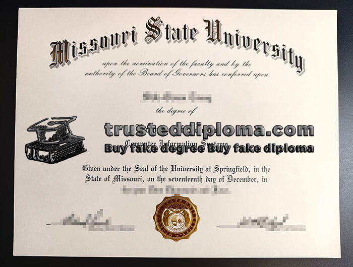 purchase realistic Missouri State University diploma