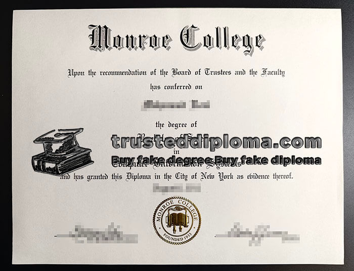 purchase realistic Monroe College diploma