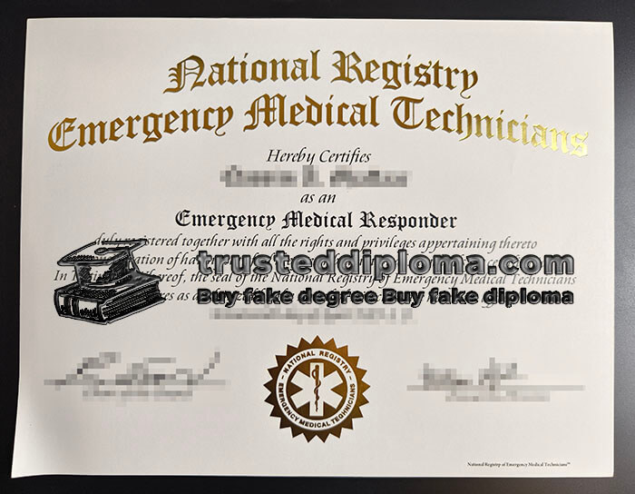 purchase realistic National Registry Emergency Medical Technicians certificate