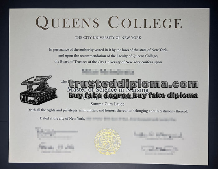 purchase realistic Queens College diploma