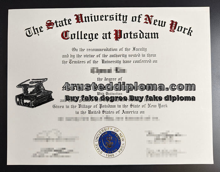 purchase realistic SUNY College at Potsdam diploma
