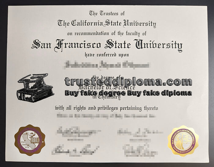 purchase realistic San Francisco State University diploma
