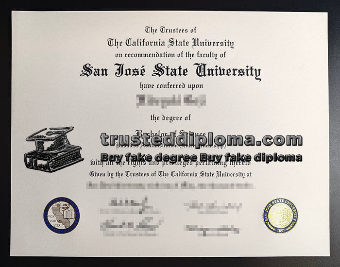 purchase realistic San Jose State University diploma