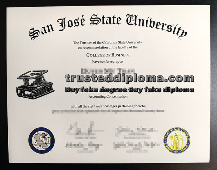 purchase realistic San Jose State University diploma